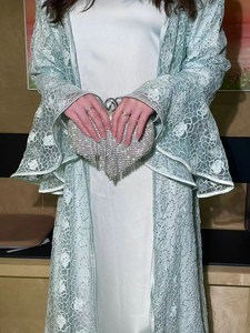<span class=keywords><strong>Robe</strong></span> Abaya Élégante 2026 Sharut à Manches Évasées en Dentelle pour Femme, Idéale pour Banquets, Fêtes, Ramadan, Aïd, Dubaï, Turquie – Respirante - Product Image 6