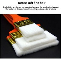Ensemble de pinceaux à poils doux multi-usages, 2, 3, 4 pouces, filament synthétique, manche en plastique pour bois, cire, huile, vernis