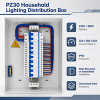 Boîte de distribution domestique en acier laminé à froid PZ30 personnalisée, certifiée IP40 CQC, avec serrure hybride, fabricant chinois, utilisation en intérieur