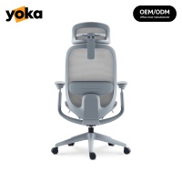 Nouvelle chaise de bureau élégante en maille multicolore, chaise d'étude ergonomique avec appui-tête et soutien lombaire réglables, 360° °   Swivel