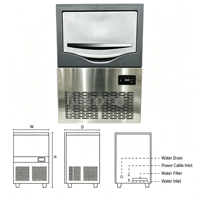 Kinprox Machine à glaçons automatique de haute qualité 70 kg/jour pour bar moderne, machine à glaçons commerciale pour restaurant, café