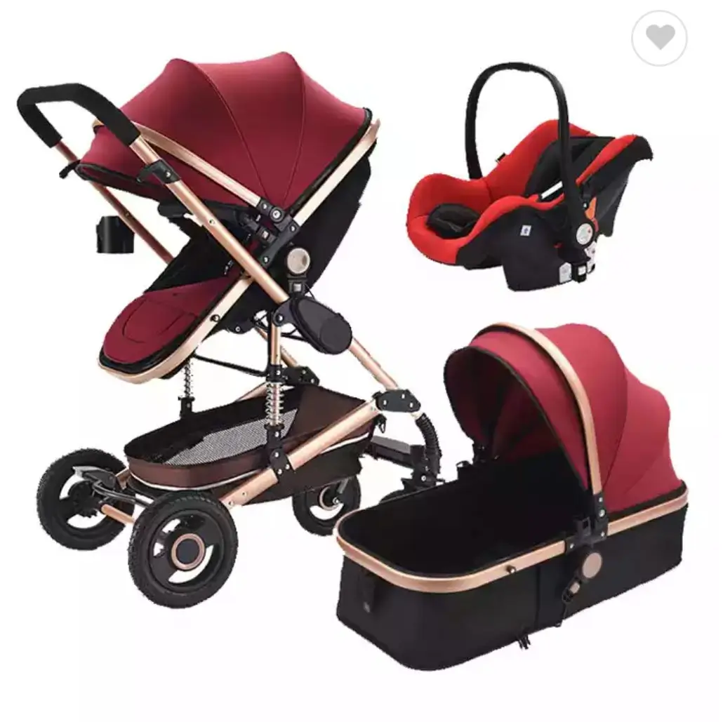 classic 3in1 stroller set strller travel pram folding pushchair luxury naby stroller fou newborn