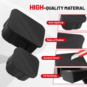 Nouveau vent 4 pièces bouchon en caoutchouc noir couverture Protection Crash Bar fin essieu avant prise pour Ford Bronco accessoires anti-boue Kit de poussière - Product Image 3