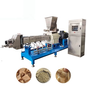 Línea de producción de máquina de fabricación de alimentos de pepita de trozos de <span class=keywords><strong>soja</strong></span> texturizados Extrusora de proteína de aislamiento de <span class=keywords><strong>soja</strong></span> texturizada - Product Image 3