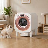 Bac à litière automatique intelligent pour chat, toilette électrique fermée pour chat, réduction des odeurs, bac de nettoyage carré pour animaux de compagnie, OEM