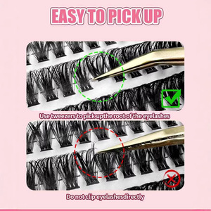 ขนตาปลอมแบบหนา 30 แถว ยี่ห้อลาคานาคู คลัสเตอร์ แลชเชส พร้อมชุดแหนบสำหรับติดง่าย - Product Image 4