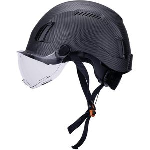 Casque de sécurité ventilé, suspension 6 points, homologué ANSI Z89.1 et OSHA, léger, en fibre de carbone, visière transparente - Product Image 5