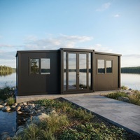 Conteneur pliant à double aile de haute qualité 40FT 20FT Villa moderne préfabriquée mobile Salle à manger Installation rapide