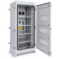 Armoire de télécommunications extérieure IP65 en acier galvanisé avec refroidissement par air, étagères multi-niveaux, conception personnalisée, en stock pour équipement de serveur et réseau