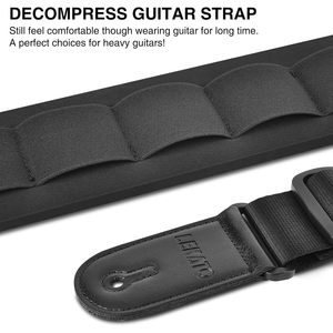 Correa de guitarra Lekato de 3,3 pulgadas de ancho, acolchada y ajustable para guitarra eléctrica - Product Image 5