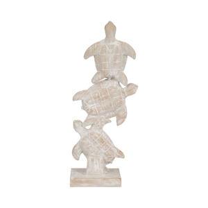 Scultura di tartarughe impilate, statuetta di fauna marina per decorazioni da bagno, mensola nautica, esposizione su tavolino da caffè - Product Image 4