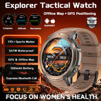 Montre connectée GPS 6 satellites, cartes hors ligne, plus de 170 modes sportifs, altimètre, surveillance de la santé, étanche 5ATM, Relojes Inteligentes