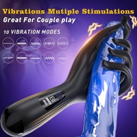 Entraîneur pénien à 10 fréquences, vibration en forme de tentacule, masturbation masculine, massage, exercice de désensibilisation, produit pour adultes