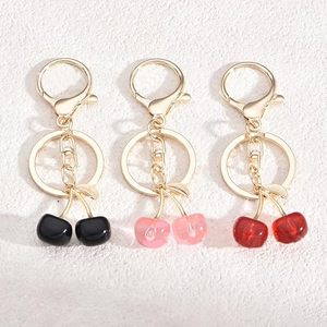 Personalized Cherry Bag Charm Cute Key Chains Strawberry Purse Charms for Handbags <b>Custom</b> Packaging OEM ODM Manufacturer Bulk - Product Image 5