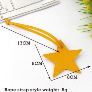 YY Five Pointed Star Leather Pendant Keychain Stylish <b>Key</b> <b>Rings</b> Five-Pointed Star Luggage Purse Decoration <b>Bag</b> Charm for Ladies - Product Image 4