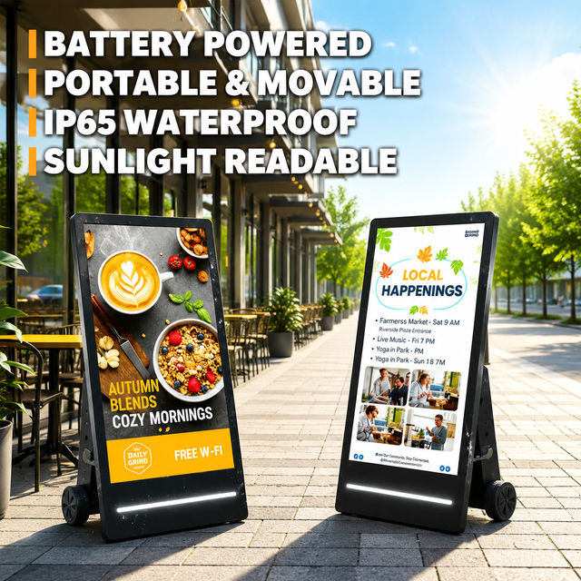 1800 2500 Nits High Brightness Indoor/Outdoor Digital Signage 43/55 Inch LCD Display IP65 Waterproof Sunlight Readable 1 Year