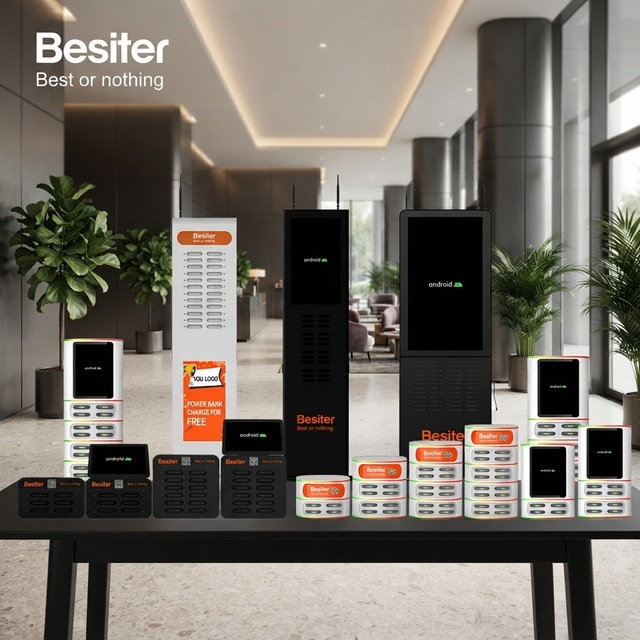 6-Slot 5000mAh Restaurant Scan QR Code Portable Mobile Phone Battery Rental Quick Charge Power Bank Sharing Rent Station