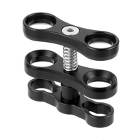 Support de fixation à rotule et pince pour bras articulé pour lampes de plongée étendues, compatible avec les caméras GoPro, DJI, Insta360, pour utilisation sous-marine