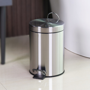 <span class=keywords><strong>Poubelle</strong></span> ronde en acier inoxydable, best-seller, pour salle de bain, cuisine, hôtel, <span class=keywords><strong>bureau</strong></span>, <span class=keywords><strong>poubelle</strong></span> ronde avec pédale - Product Image 6