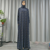 Abaya de prière tendance pour femmes musulmanes, robe à capuche, style turc, africain, modeste, hijab, kaftan, robe, imprimé floral, Dubaï, Arabie Saoudite, vêtements islamiques