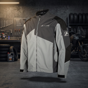 Veste imperméable Klim Raptor GTX pour homme, veste de moto à manches longues, gris et noir, couleurs contrastées, toutes saisons - Product Image 4