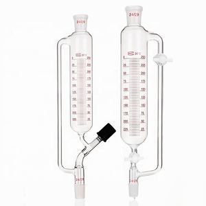 Tiandi Lab corong bubuk kaca 250ml, dengan katup vakum putar corong makan tambahan untuk penggunaan laboratorium - Product Image 1