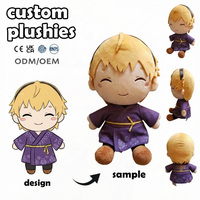 Fabricant de jouets en peluche personnalisés, faible MOQ, mascotte de personnage démon cornu en peluche, hibou, chat, raton laveur, poupée de 10 cm en tissu de coton