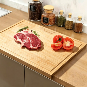 <span class=keywords><strong>Tagliere</strong></span> in Bambù Personalizzabile di Grandi Dimensioni, Rettangolare, a Doppio Lato, <span class=keywords><strong>per</strong></span> Cucina e Casa - Product Image 5