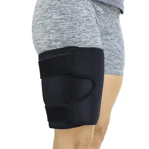 समायोज्य संपीड़न जांघ संभालो Tendinitis के लिए पट्टियों के साथ Neoprene जांघ आस्तीन कसरत पंख काटना ट्रैक्टर लपेटें जांघ आस्तीन