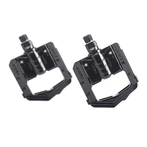 Pédales de vélo Wellgo F265 en alliage d'aluminium Chromoly avec design antidérapant noir/argent pour vélo pliant - Product Image 4