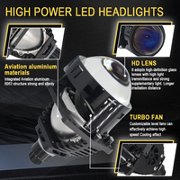Usine 3 pouces Bi projecteur LED phare 6000K CSP puce intégrée pilote Hi Lo faisceau voiture projecteur lentille lumière OEM