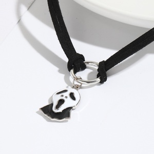 Collane a doppio strato con ciondoli a ragno, catena per clavicola, nappe gotiche a forma di fantasma, gioielli per donna per feste di Halloween - Product Image 6