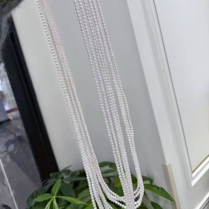 120cm Sweater <b>Chain</b> 5-6mm Aurora Near Round Freshwater Pearl <b>Necklace</b> With Sterling Silver Clasp Versatile Women Daily Jewelry - Product Image 3