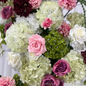 Arco di Fiori Artificiali in Seta Decorato con Ortensie <span class=keywords><strong>e</strong></span> Rose <span class=keywords><strong>Rosa</strong></span> <span class=keywords><strong>e</strong></span> Bianche, Perfetto per Matrimoni <span class=keywords><strong>e</strong></span> Celebrazioni di Compleanno - Product Image 6