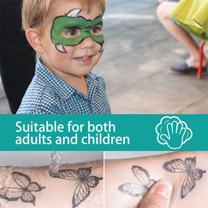 EELHOE <span class=keywords><strong>Kit</strong></span> de Plumas de Tatuaje Temporal con Pigmento Vegetal Universal <span class=keywords><strong>para</strong></span> Adultos y <span class=keywords><strong>Niños</strong></span>, 10 Plumas de Tatuaje, 2 Plantillas de Tatuaje - Product Image 5