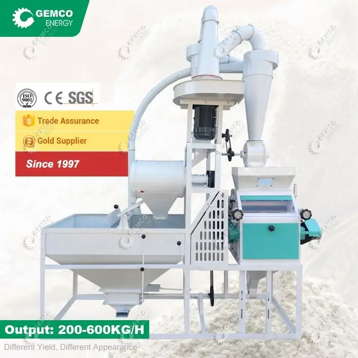 0.5Ton Per Day Black Bean Soybean Combined Small Flour Mill Machine For Crushing Tapioca,Millet,Yam Flour