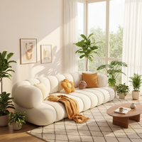 Sofá Seccional en Forma de L con Estructura de Pino, Moderno, Antiarañazos para Gatos, de Cuero Estilo Crema, para Apartamentos Pequeños, Sala de Estar, Almacén, Parque
