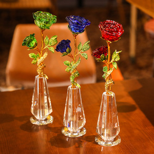 Jarrón de Cristal con Forma de Octágono para Rosas, Decoración Floral para el Hogar, Estilo Moderno y Simple, Colección de Regalos - Product Image 2