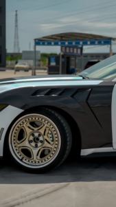 Convient pour 2024 <span class=keywords><strong>Ford</strong></span> <span class=keywords><strong>Mustang</strong></span> GTD version carrosserie étroite de la fibre de carbone feuille voiture spéciale fibre de carbone garde-boue avant de sécurité - Product Image 4