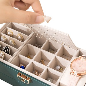 Large capacity jewelry <b>box</b>, drawer-style, new style, ring, necklace, <b>earring</b>, children's storage <b>box</b>, high-end dustproof <b>box</b> - Product Image 3