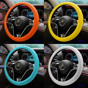 Housse de volant en silicone ultra-fine, légère, antidérapante, résistante à l'usure, absorbant la transpiration, accessoire universel pour voiture, toutes saisons - Product Image 2
