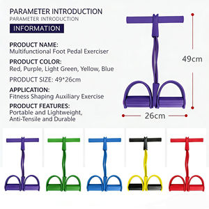 Tire-pédale en TPE absorbant la transpiration, bande 4 plis pour la maison/la salle de sport/les voyages, accessoire de mise en forme des jambes et des fessiers - Product Image 4