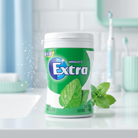 JST0014 - Precio de Fábrica, Goma de Mascar Xilitol Sin Azúcar en Botella de 56g, Sabor a Menta Fresca, para Cuidado Bucal, Mayoristas