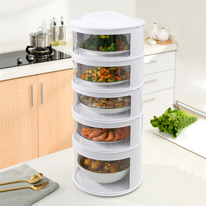 Clear Plastic Round Knob Kitchen And Restaurant Plate Foldable Tent Table Mosquito Net Mesh Insulated Food Cover