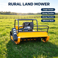 Mesin Pemotong Rumput Mini RC Tracked Crawler dengan Ketinggian Pemotongan yang Dapat Disesuaikan, Robot Pemotong Rumput untuk Kebun Villa dan Bukit