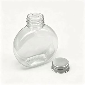 Bouteille vide en PET PCR PLA transparente de 300 ml (10 oz) avec bouchon à vis en aluminium pour jus, lait et eau - Product Image 4