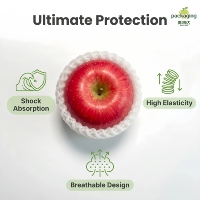 Schokbestendige EPE schuimnet fruitbeschermhoes voor appel mango peer verpakking polyethyleen schuim verpakkingsnet fabrieks prijs
