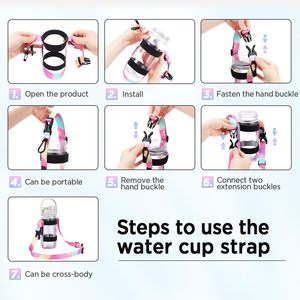 สายคล้องขวดน้ำสำหรับ Owala FreeSip 24 32 40 ออนซ์ Hydro Flask Yeti Flip ขวดน้ำแบบต่างๆ พร้อมคาราไบเนอร์ - Product Image 5