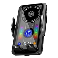 Nouveauté, design de haute qualité, chargeur de voiture sans fil 15W, support de téléphone portable avec boîtier en alliage d'aluminium