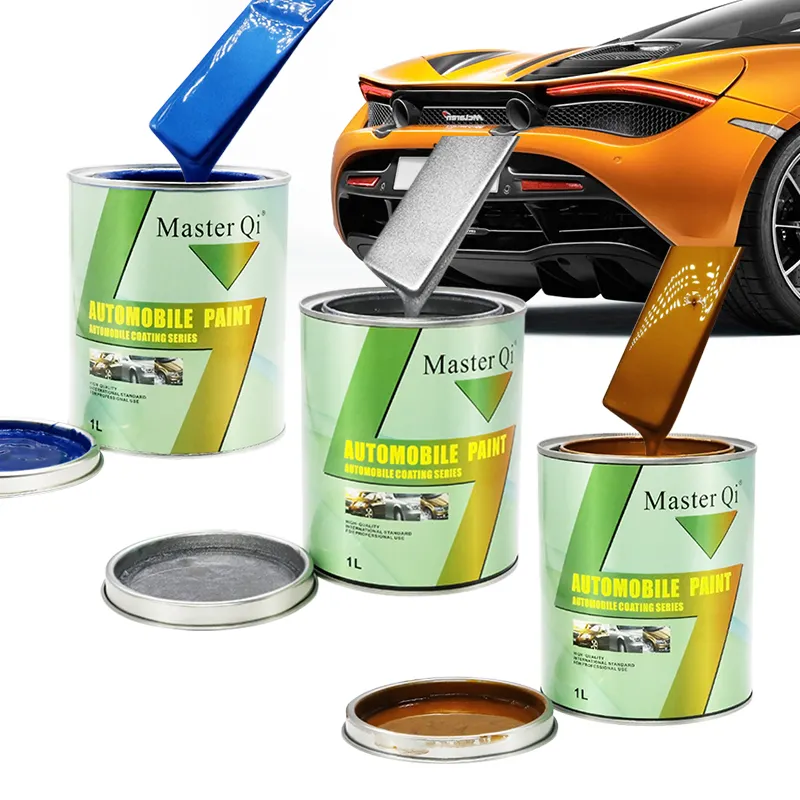 Wholesale Acrylic spray coating automotive paint Car Refinish gold and silver Metallic Topcoat 1k car paint